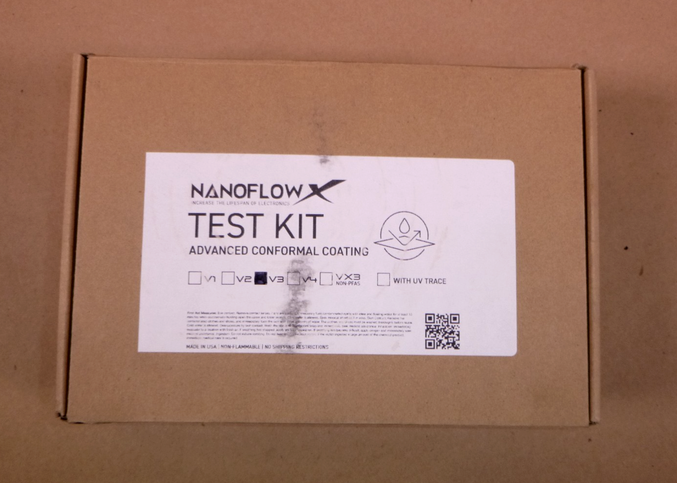 NANOFLOW V3 Air Curable Electronics Coating Test Kit With Saltwater Protection | Industrial MRO Replacement Parts, Manufacturing Machine Parts &amp; Components, Heavy Equipment Parts Supplier