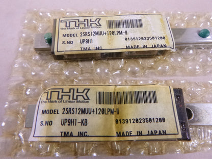(2) THK SRS12M x 120mm Linear Rail , (4) SRS12M Guide , 2SRS12MUU+120LPM-II