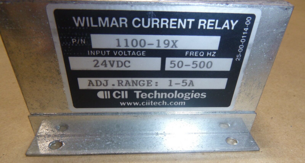 Wilmar Over Currant Relay 1100-19X, 24 Volt DC, 50-500 Hz, 1-5 Amp Adjustable | Electrical MRO Replacement Parts & Components and Commercial Electrical Supplies Company
