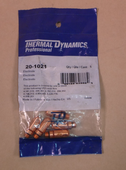 20-1021 Thermal Dynamics Plasma Electrode 300 Amp ( 5 Pack ) | Industrial MRO Replacement Parts, Manufacturing Machine Parts &amp; Components, Heavy Equipment Parts Supplier