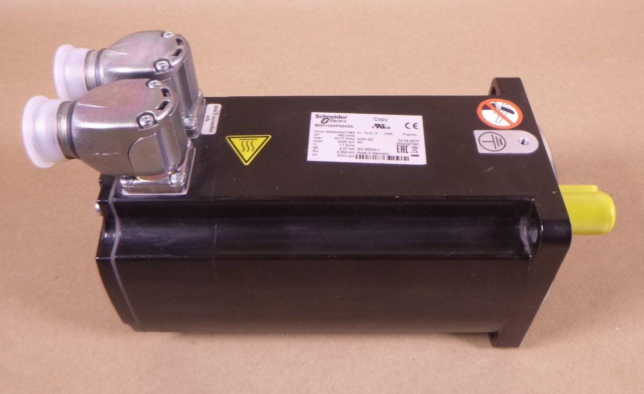 BMH1003P32A2A Schneider 3-Phase Servo Motor 480Vrms 2.7kW 6000RPM 10-Pole | Industrial Electric Motors, Pumps &amp; Parts