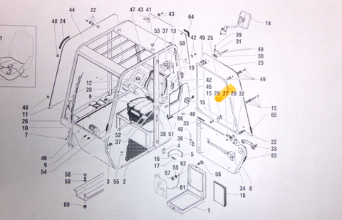 Terex TX51-19M Telehandler Upper Door Lock Handle Genie 641019, 2540-01-495-7567