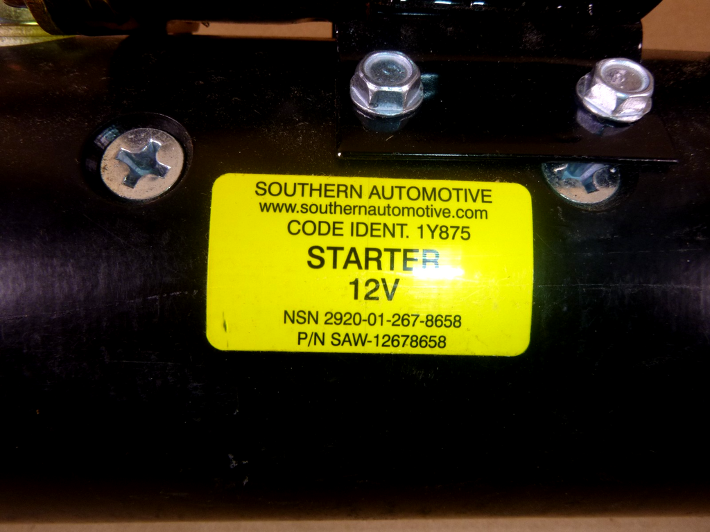 SAW Military Engine Starter 40MT 11 Tooth Clockwise 6/8 Pitch 12 Volt SAE3 | Replacement Truck Parts, Trailer Accessories, Automobile Supplies, Car Parts & Accessories