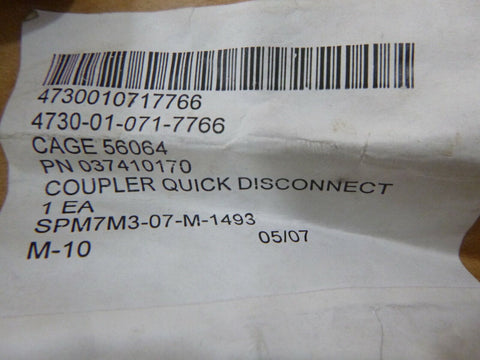 STEELMASTER 037410170 F-4 SUPPORT QUICK DISCONNECT COUPLER , 4730-01-071-7766 | Industrial MRO Replacement Parts, Manufacturing Machine Parts & Components, Heavy Equipment Parts Supplier