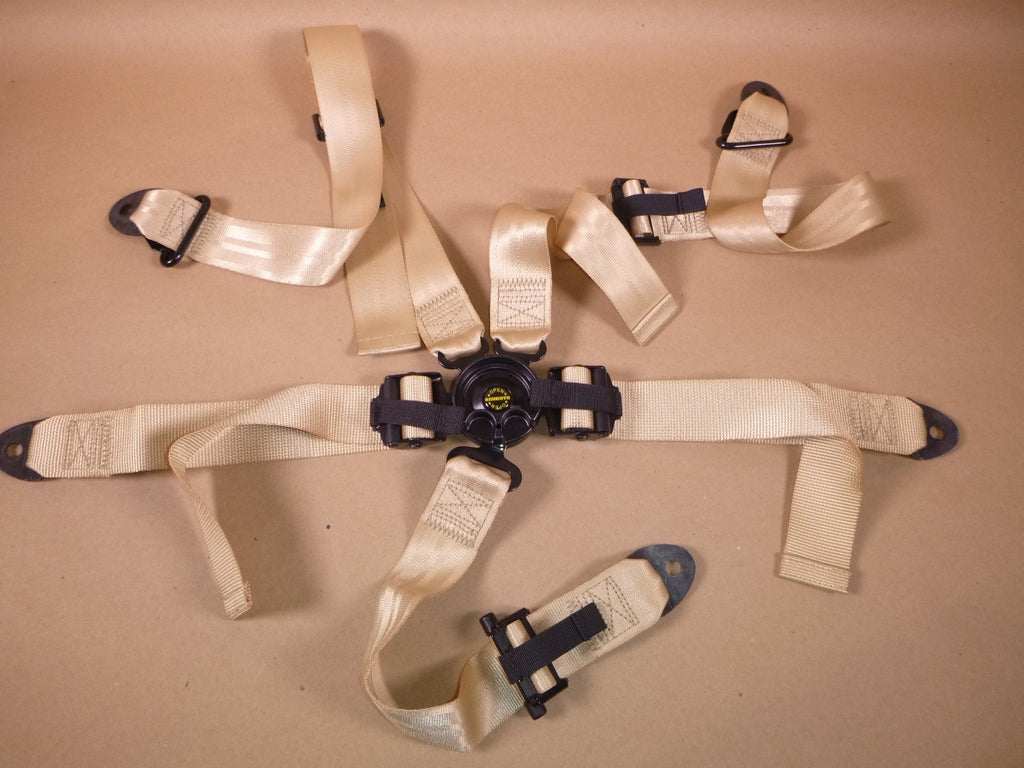 USGI Military Desert Tan Takata Shockride 5 Point Harness Seatbelt Restraint | Replacement Truck Parts, Trailer Accessories, Automobile Supplies, Car Parts & Accessories