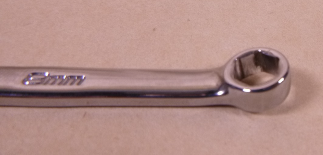Snap-On 8mm Metric 6-POINT Chrome Combination Wrench OSHM80B Flank Drive