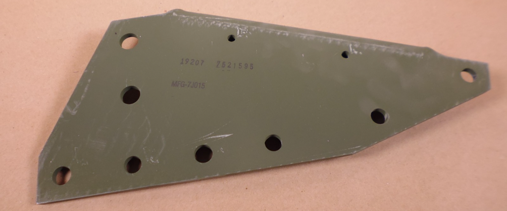 M35A2 M44A2 Upper Lower Left Bumper Mount Plate 7521595 , 2510-00-036-0299 | Genuine M35 Military Truck Parts and M939 Cargo Truck Surplus Parts