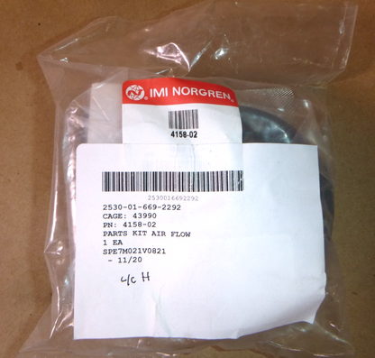 Norgren 4158-02 Repair Kit For 11-042 Series 3/4, 1, 1-1/4 Screen, Diaph, O-Ring
