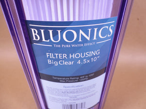 BLUONICS 4.5 x 10" Whole House Water Filter Purifier w/ 0.35 Micron Filter