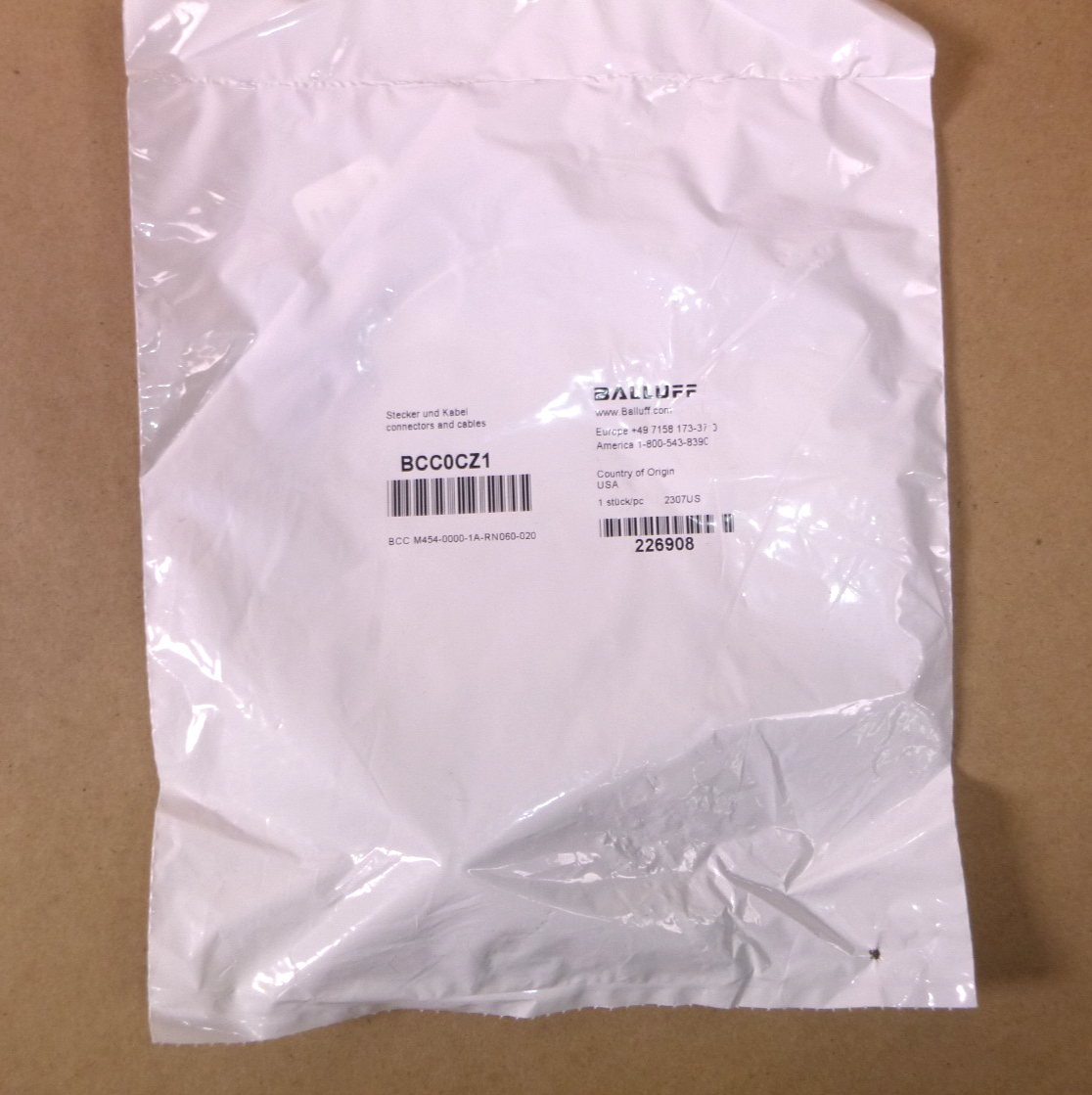 BCC0CZ1 Balluff Single Ended Cordset, 12M Female to Pigtail, 2 Meter 4 Pin | Electrical MRO Replacement Parts &amp; Components and Commercial Electrical Supplies Company