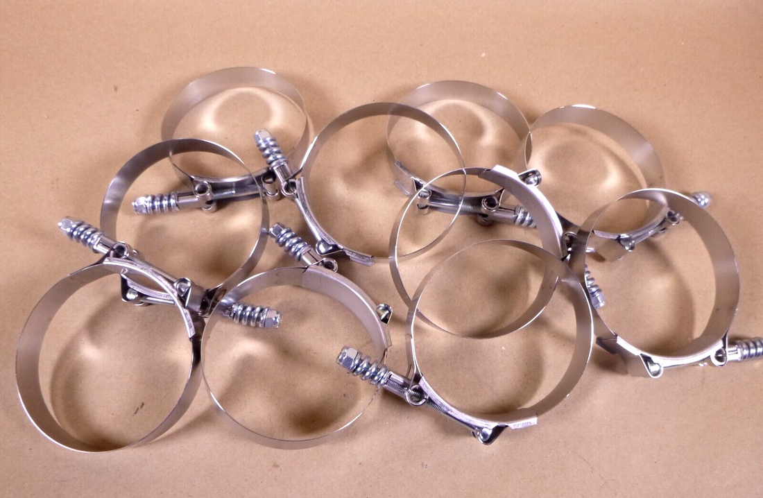 (Lot of 10) Breeze USA 3-9/16” to 3-7/8” Spring-Loaded T-Bolt Clamp B9226-0356 | Industrial Replacement Nuts &amp; Bolts Distributor and Machinery Screws &amp; Fasteners Supply