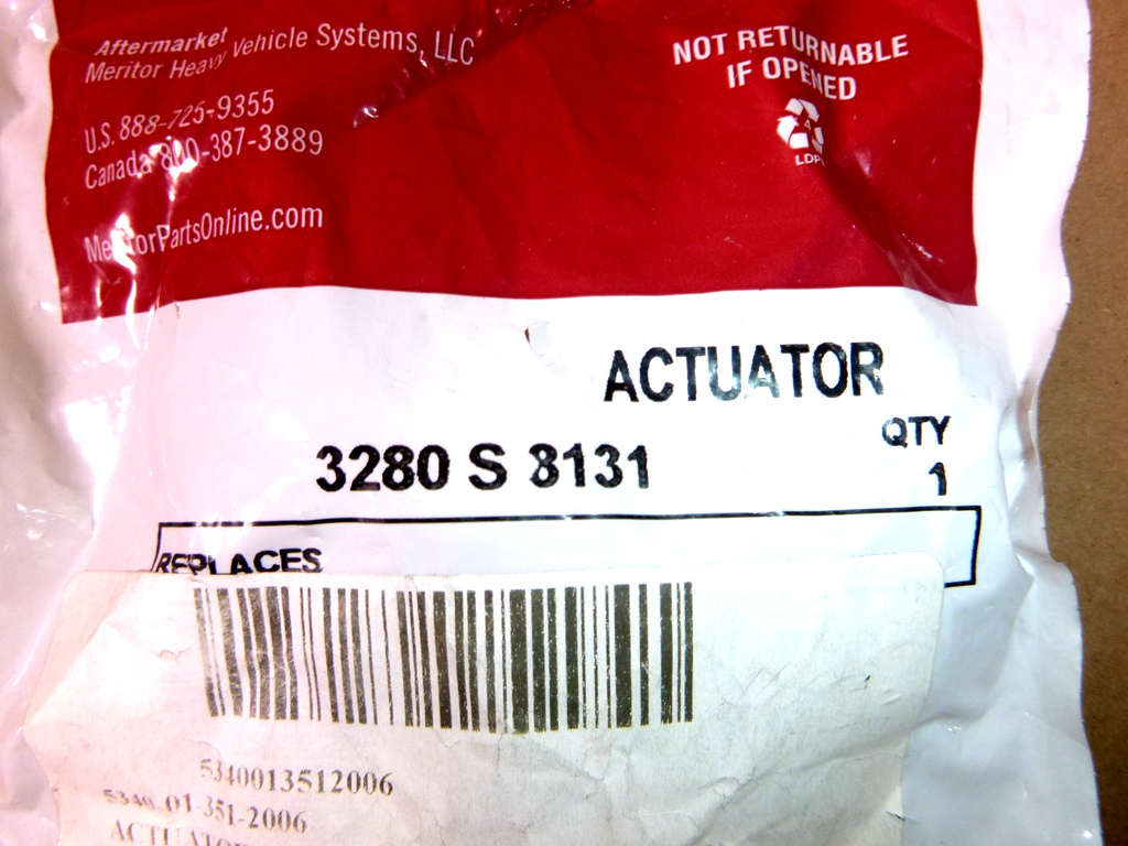 3280S8131 MERITOR AIR BRAKE ACTUATOR ASSEMBLY 3280-S-8131 FMTV, LVSR, MRAP | Genuine FMTV Replacement Parts, LMTV Parts For Sale and Military Surplus Medium Tactical Vehicle Parts & Components