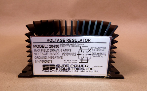 20430 Surepower 24 Vdc Voltage Regulator 8 Amps Negitive Ground SUR-20430 | Electrical MRO Replacement Parts & Components and Commercial Electrical Supplies Company