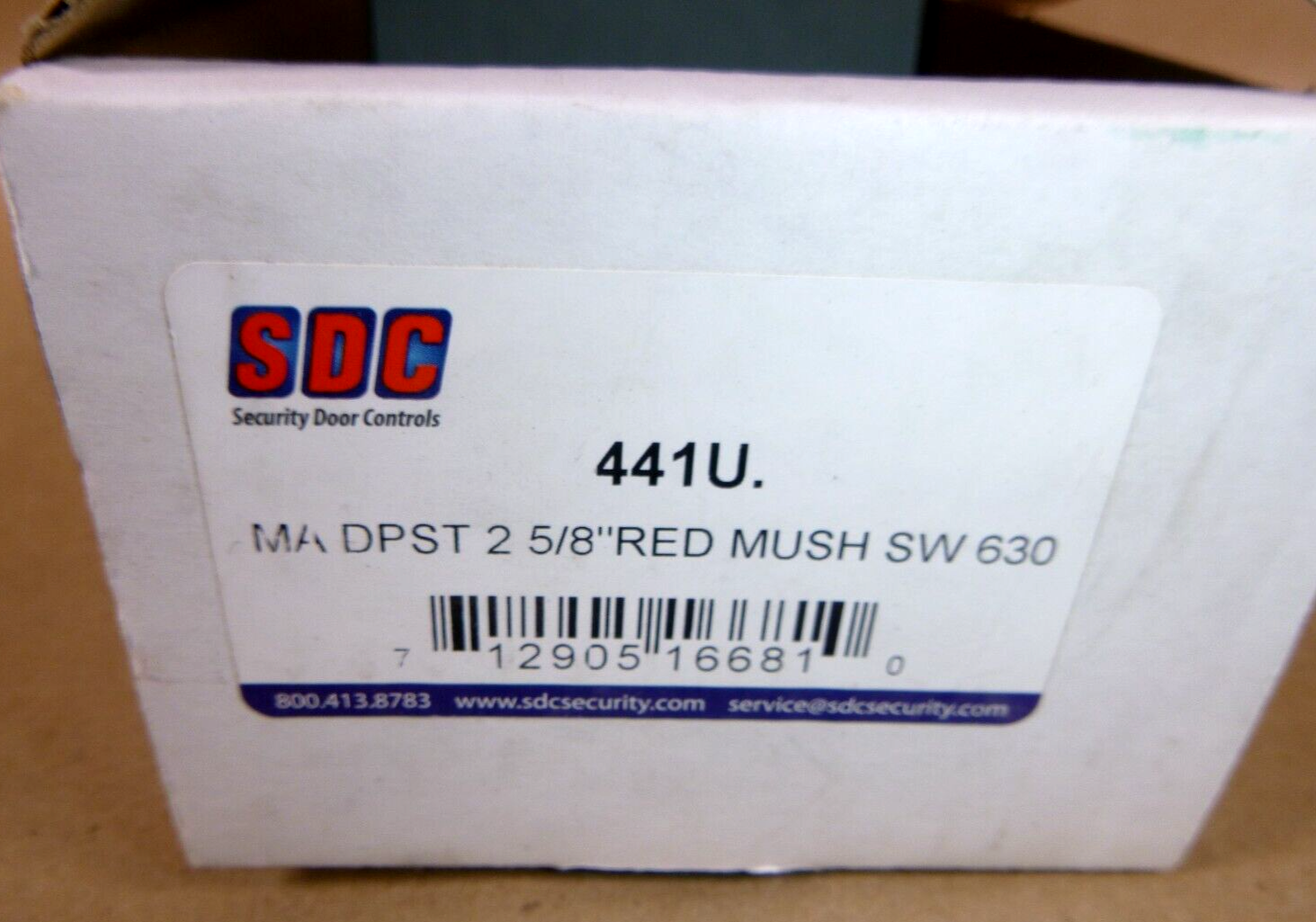 Security Door Controls 441U, 2-1/2" Mushroom Button Exit / Access Switch DPST | Industrial MRO Replacement Parts, Manufacturing Machine Parts &amp; Components, Heavy Equipment Parts Supplier