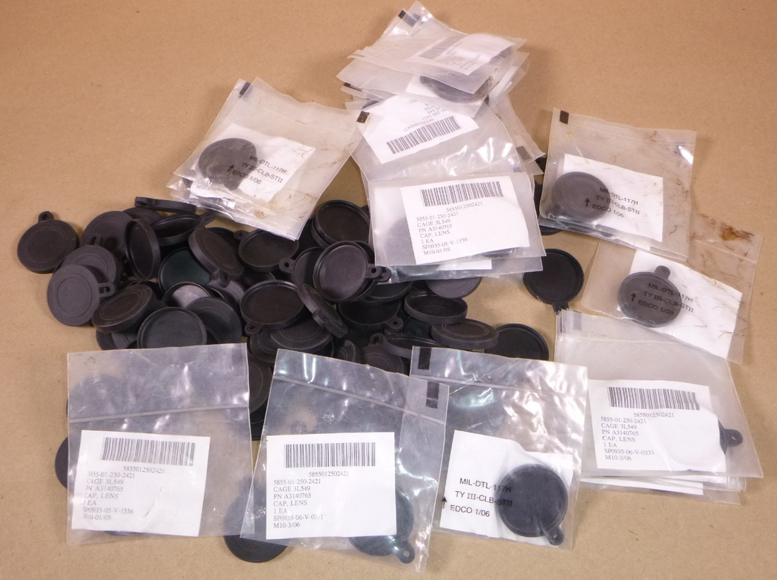USGI PVS-7A/C Rear Eyepiece Lens Cap A3140765, 5855-01-250-2421 (108 Pcs) | Industrial MRO Replacement Parts, Manufacturing Machine Parts &amp; Components, Heavy Equipment Parts Supplier