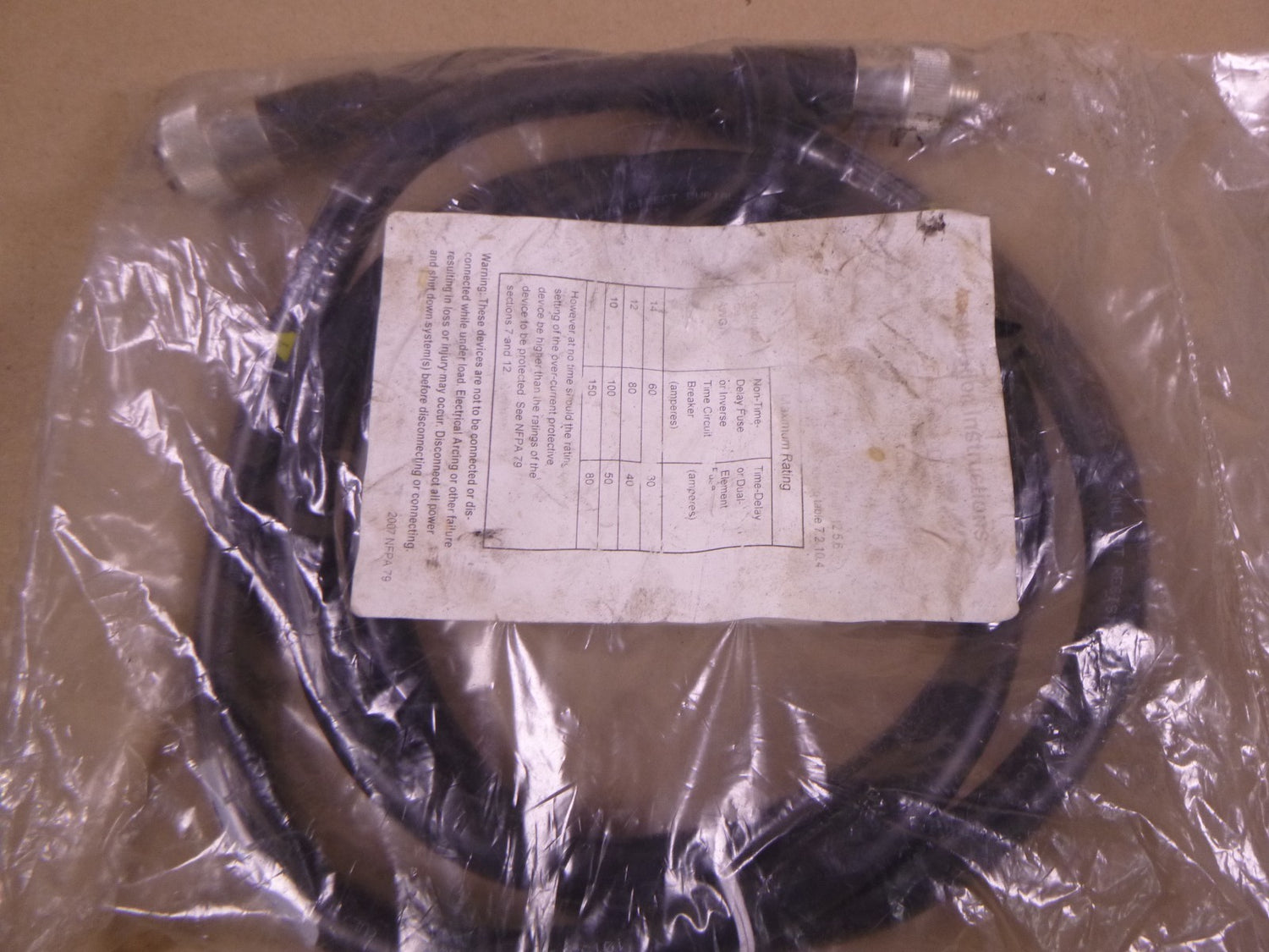 TURCK RSM RKM 34-2M Cordset 3-Pin M To F , 600V 21A , U2-15076 , 2M | Electrical MRO Replacement Parts &amp; Components and Commercial Electrical Supplies Company