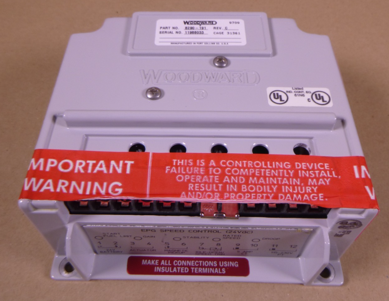 Woodward 8290-191 24V EPG Speed Controller , REV. C | Replacement Truck Parts, Trailer Accessories, Automobile Supplies, Car Parts &amp; Accessories