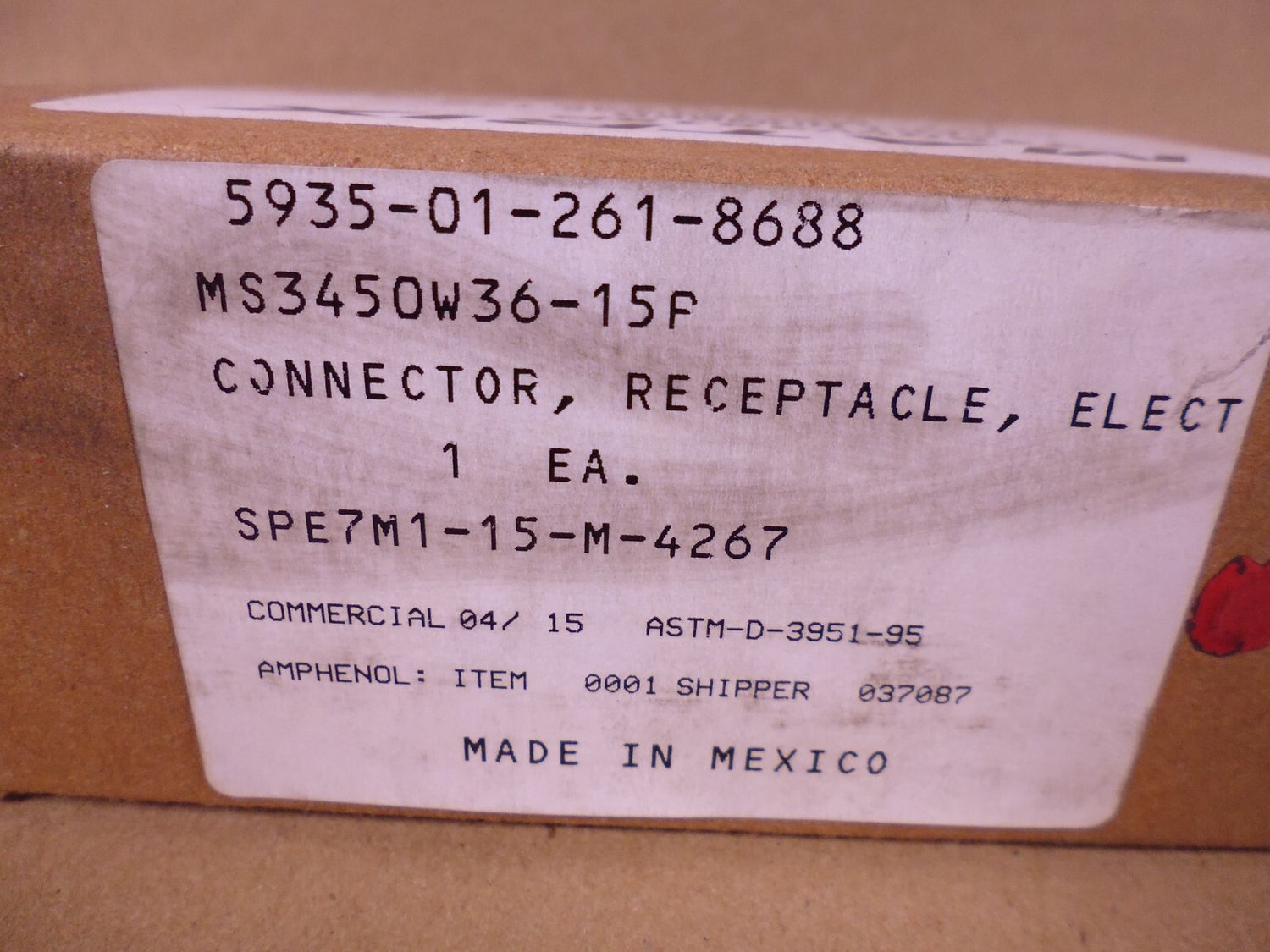 Amphenol MS3450W36-15P Matrix Electrical Connector Mil 36-15 | Electrical MRO Replacement Parts &amp; Components and Commercial Electrical Supplies Company