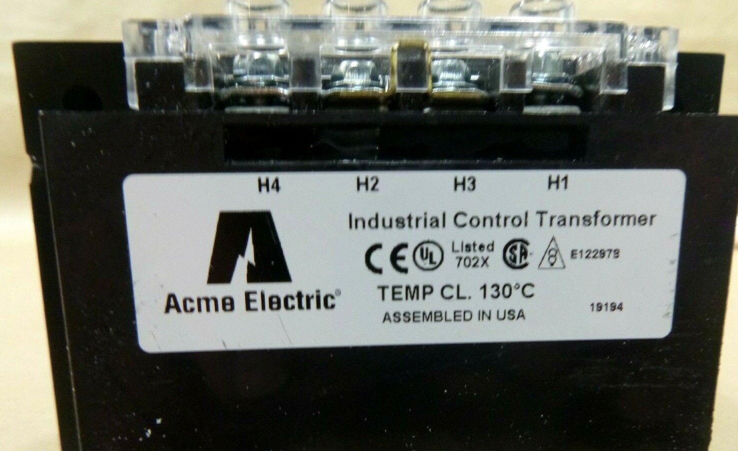 Acme Electric Control Transformer CE750B008, 750 VA, 230/460 V Pri. - 115 V Sec. | Electrical MRO Replacement Parts &amp; Components and Commercial Electrical Supplies Company