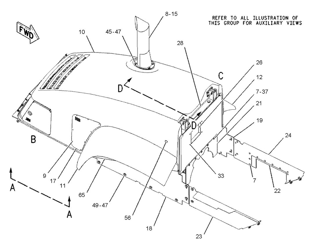 166-6385 Exhaust Pipe For Caterpillar CP-563E CS-583E CP-663E CP-573E CS-663E | Industrial Tractor Parts Supplier and Surplus Tractor Parts &amp; Accessories