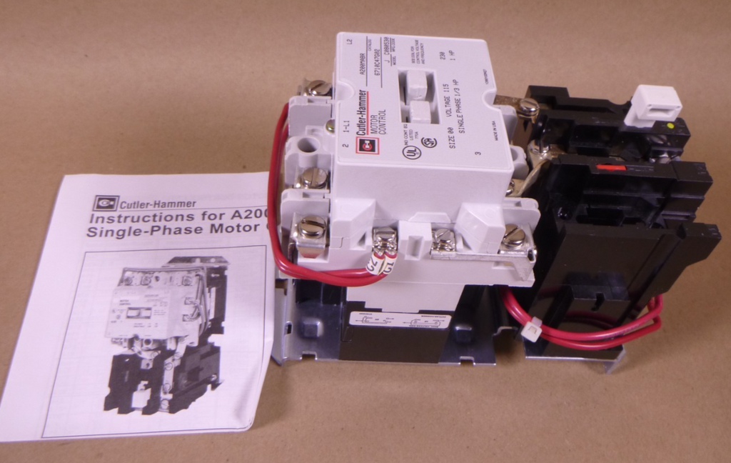 A200MABR Cutler-Hammer Motor Control Non-Reversing Starter, Size 00, 1/3HP / 1HP