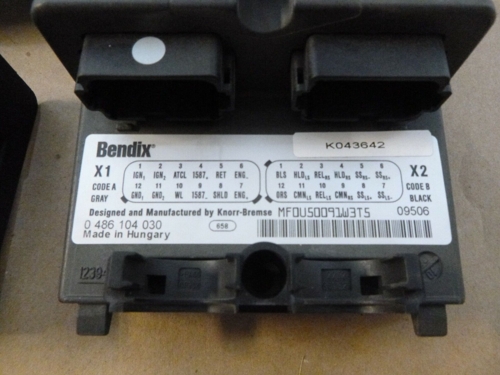 Bendix K043642 Gen-4 ECU ABS Cab Mount Control Knorr-Bremse EU12 system ECU | Replacement Truck Parts, Trailer Accessories, Automobile Supplies, Car Parts &amp; Accessories
