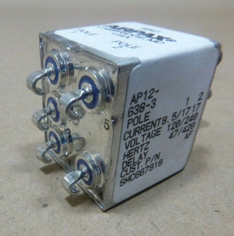 AP-12-638-3 AIRPAX TOGGLE SWITCH 47/420HZ 8.5A 120/240V 2P 5WIRE SM-C-667918