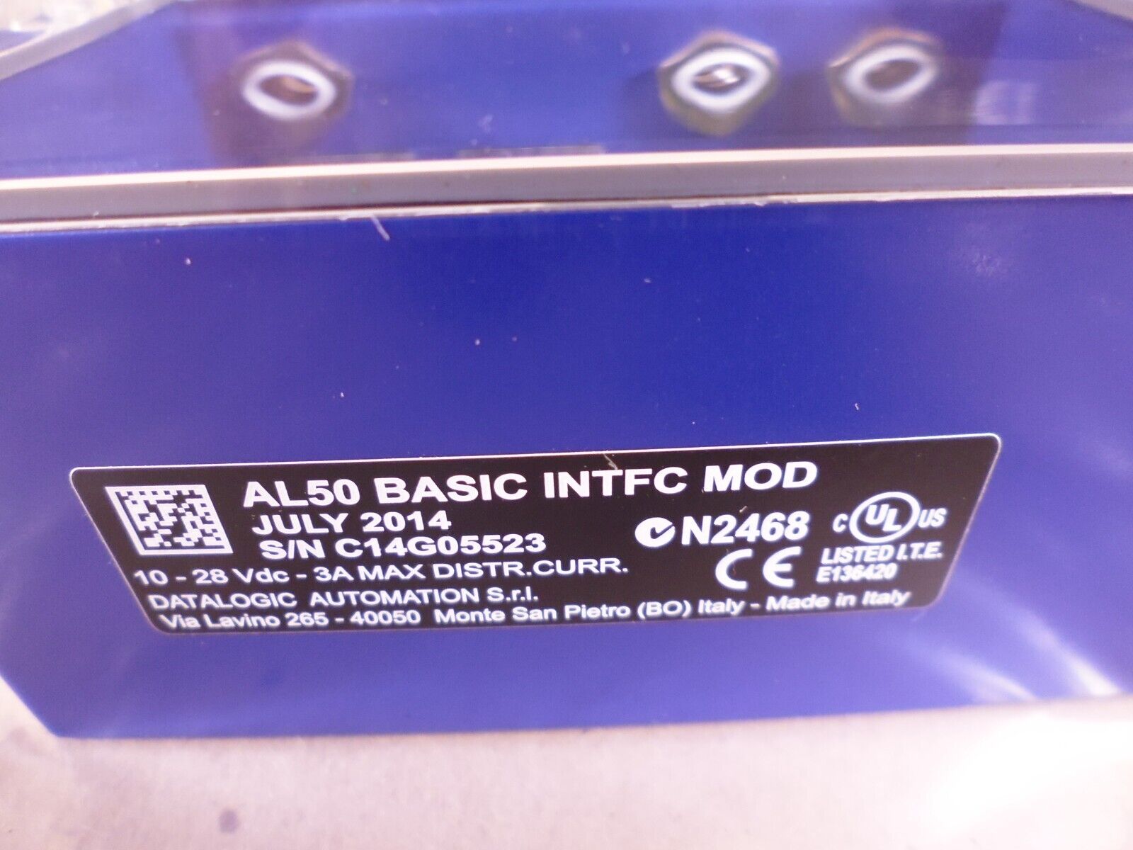 Datalogic AL50, basic interface module 0111631001 For AccuLazr AL5010 Scanner | Electrical MRO Replacement Parts &amp; Components and Commercial Electrical Supplies Company