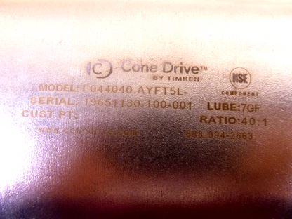 Cone Drive Food Grade Gearbox 1" Hollow Shaft 56C Size 44 (1.75 C.D.) 40:1 Ratio | Industrial Electric Motors, Pumps &amp; Parts