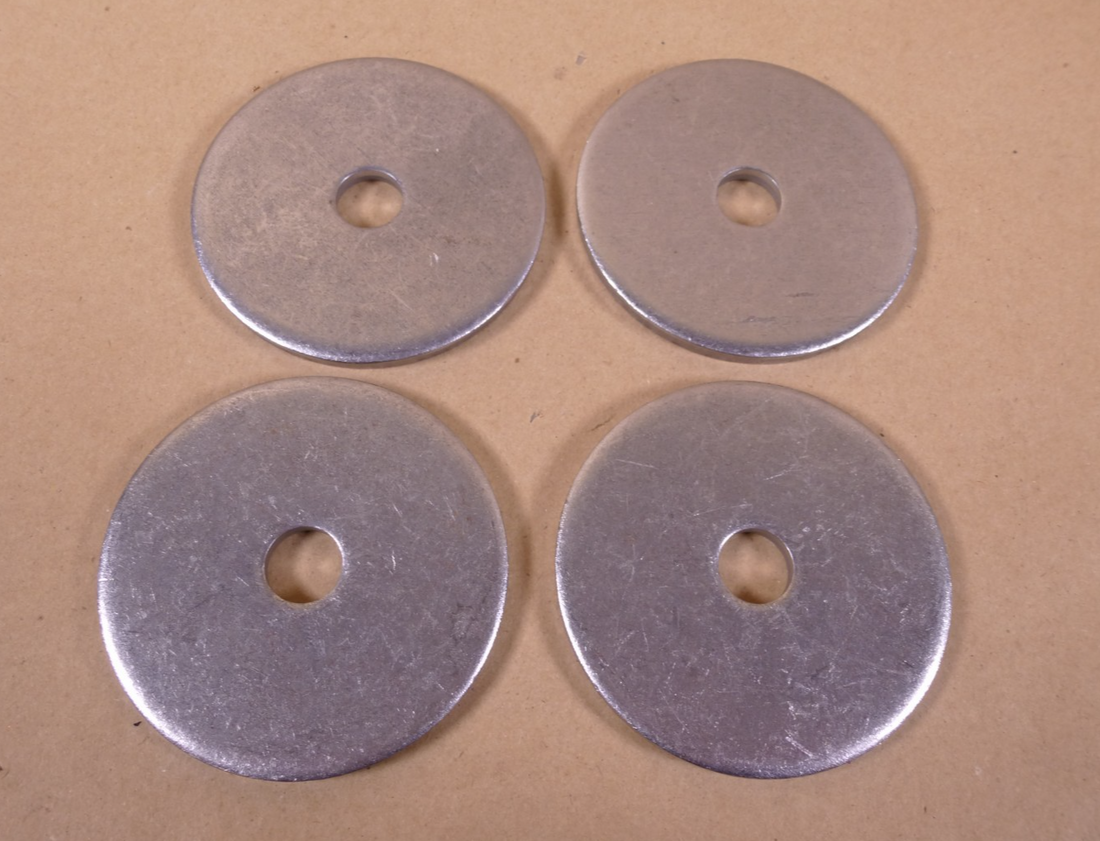 5/8" Screw Steel Fender Washer .650" ID x 3.50" OD x .250" Thick (Lot of 4) | Industrial Replacement Nuts &amp; Bolts Distributor and Machinery Screws &amp; Fasteners Supply