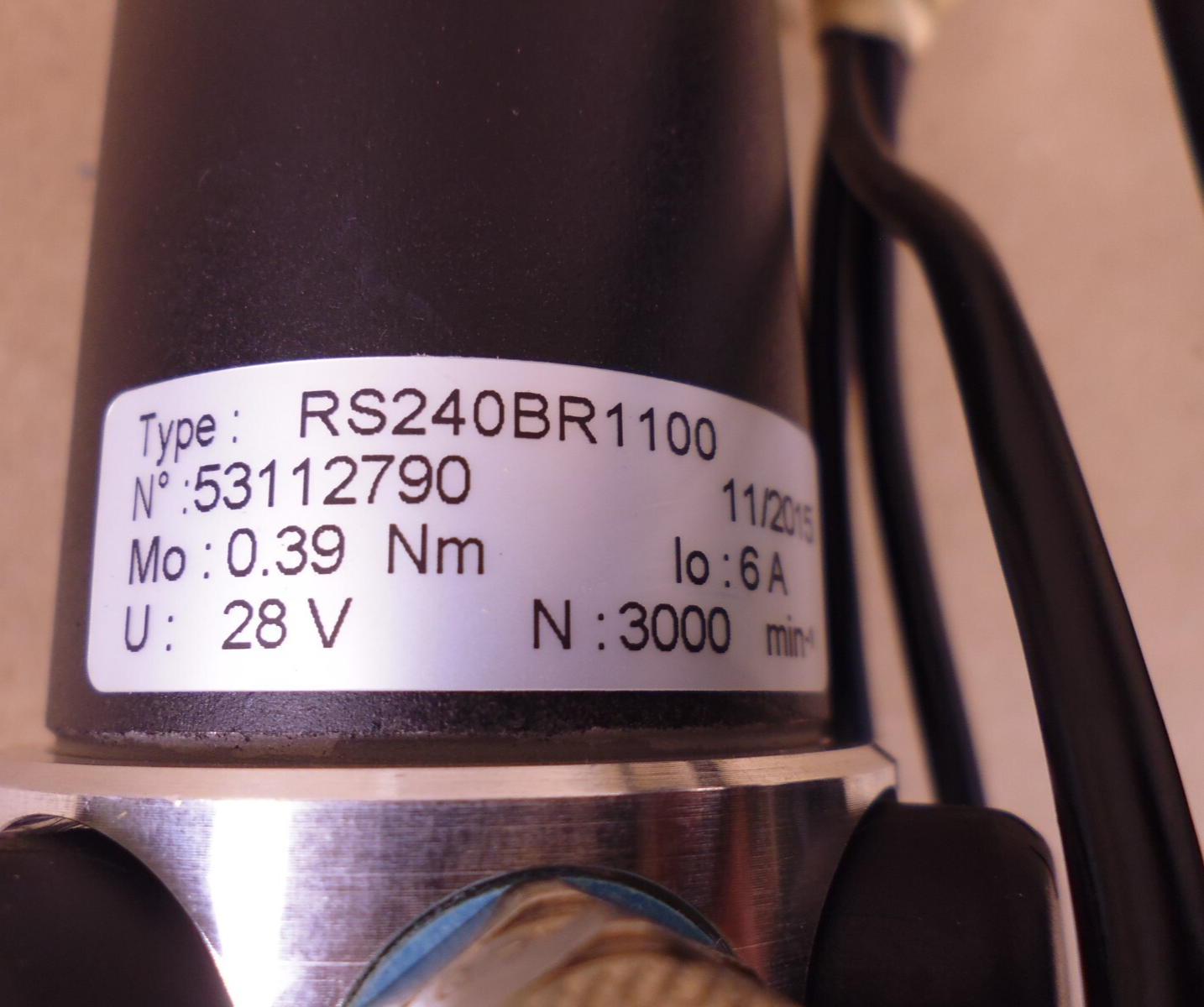 Parker RS240BR1100 High Performance DC Servo Motor - RS Series - 28V - 0.39Nm | Industrial Electric Motors, Pumps &amp; Parts