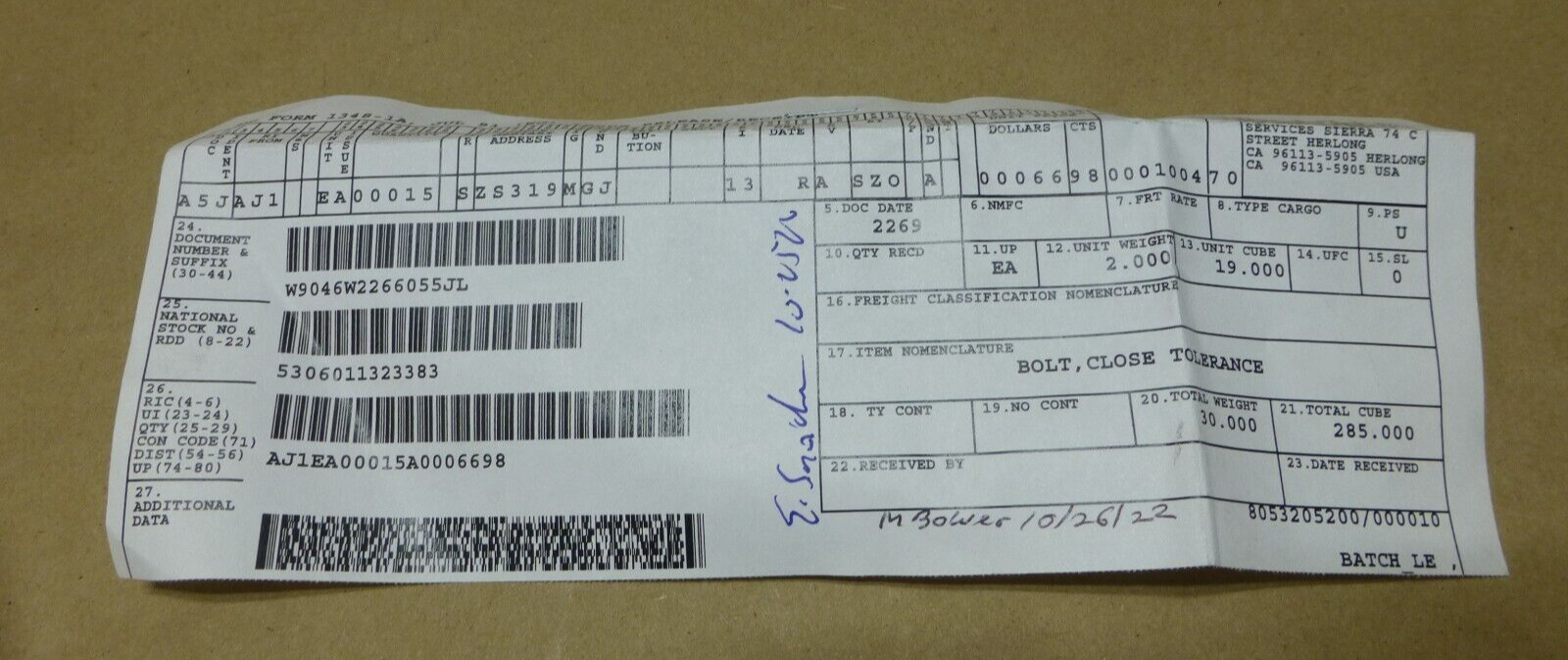 (15x) MS27576-6-50 Close Tolerance Bolt , 3/8"-24 x 3.7" , 5306-01-132-3383 | Industrial Replacement Nuts &amp; Bolts Distributor and Machinery Screws &amp; Fasteners Supply