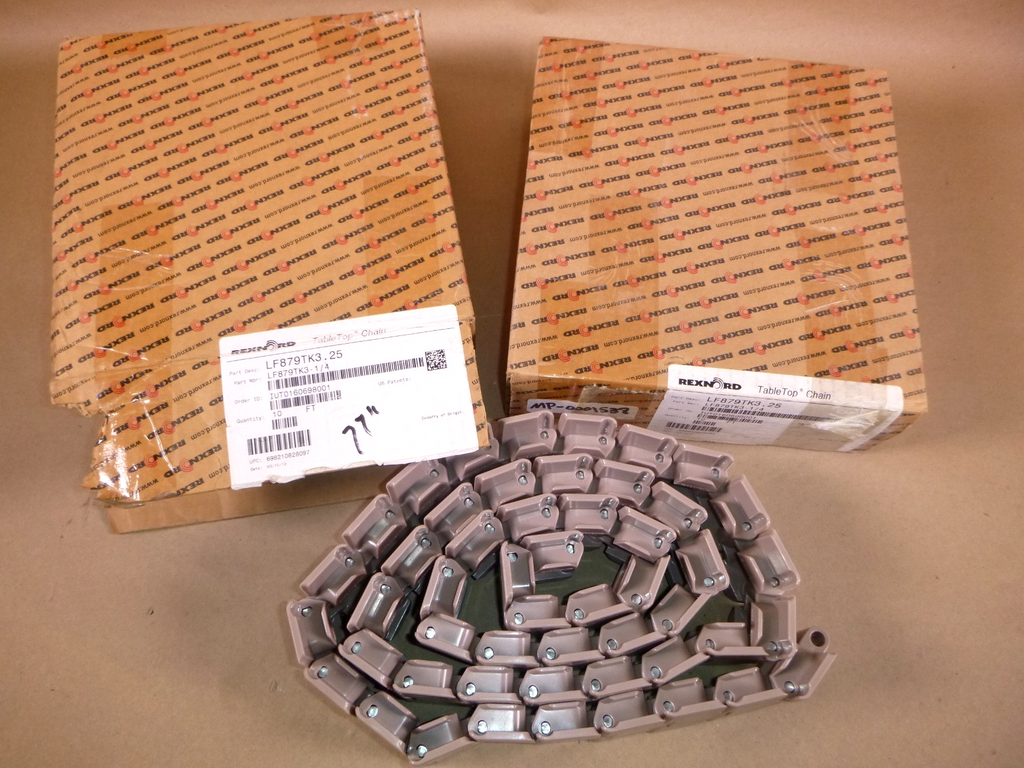 LF879TK3-1/4 Rexnord Table Top Chain (10' 77") LF879TK3.25 Tan Ten Foot & 77 In. | Industrial MRO Replacement Parts, Manufacturing Machine Parts & Components, Heavy Equipment Parts Supplier