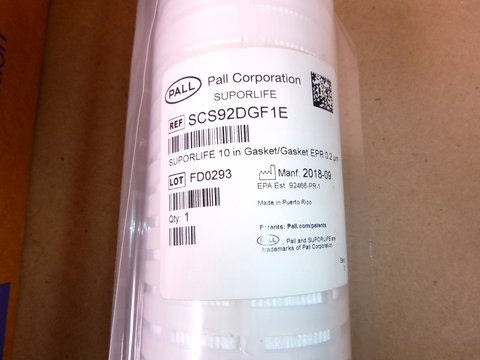 PALL Suporlife Filter SCS92DGF1E SUPORLIFE 10" EPR 0.2um | Industrial MRO Replacement Parts, Manufacturing Machine Parts & Components, Heavy Equipment Parts Supplier