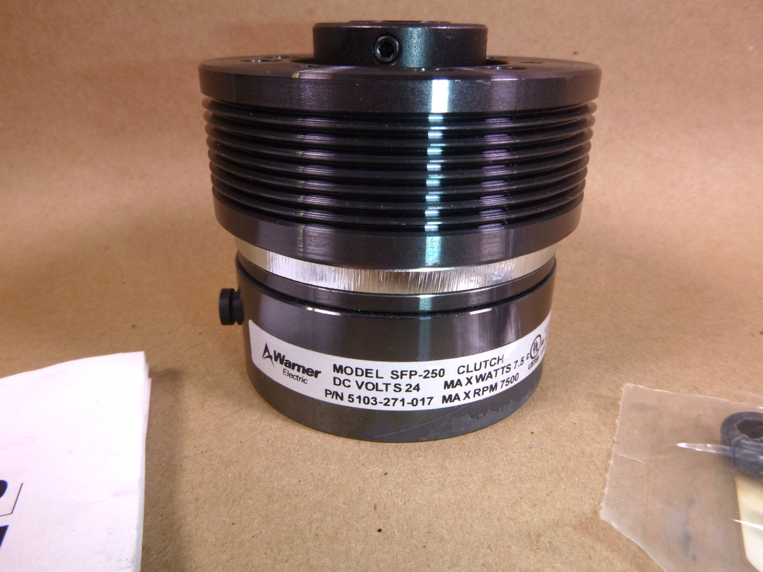 5103-271-017 Warner Electric 24 Vdc SFP-250 Clutch 1/2" Bore 7500 Rpm 7.5 Watt | Electrical MRO Replacement Parts &amp; Components and Commercial Electrical Supplies Company