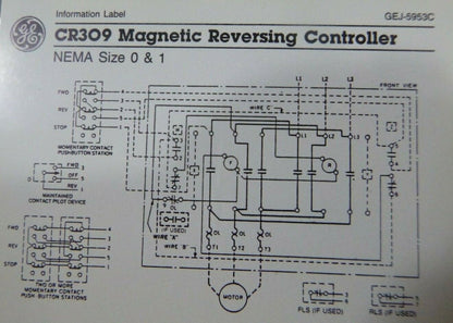 New GE CR309B402 Magnetic Starter Reverser Size 0, 3P 600V 120VAC Coil w/ Nema 4 | Electrical MRO Replacement Parts &amp; Components and Commercial Electrical Supplies Company
