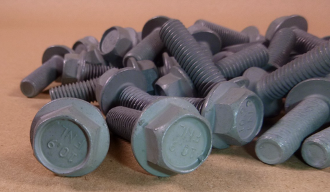 M10-1.5 x 35mm Class 10.9 Hex Flange Screws, Full Thread Gray Color (100 Pcs.)