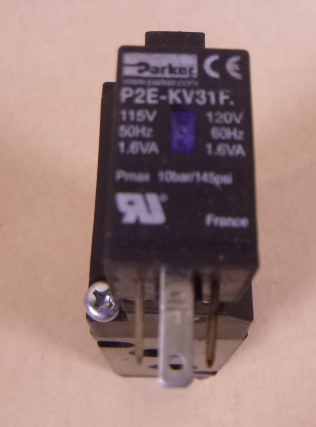USED Parker B511BB553C Pneumatic Solenoid Valve 145 PSI , 115/120V, 1.6VA, P2E-KV31P | Electrical MRO Replacement Parts &amp; Components and Commercial Electrical Supplies Company