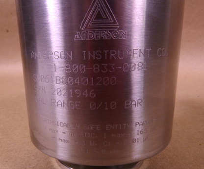 Anderson Negele SV Pressure Transmitter 0-10 bar 316L Stainless 1-1/2" Tri-Clamp | Electrical MRO Replacement Parts &amp; Components and Commercial Electrical Supplies Company