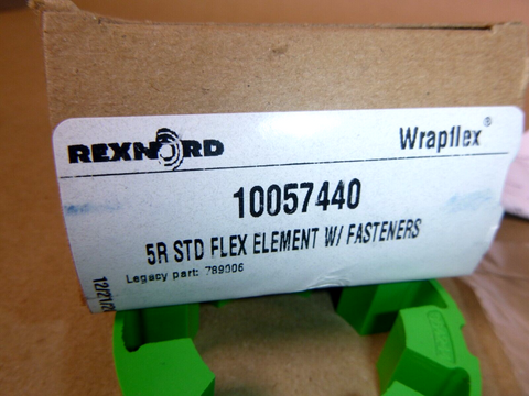 Rexnord Wrapflex Size 5R Flex Element 60D Polyurethane (Green) 0789006, 10057440