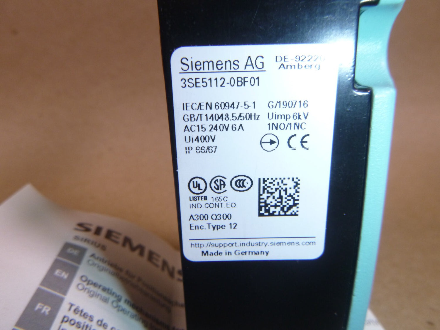 Siemens 3SE5112-0BF01 Travel Limit Switch USA Stock | Electrical MRO Replacement Parts &amp; Components and Commercial Electrical Supplies Company