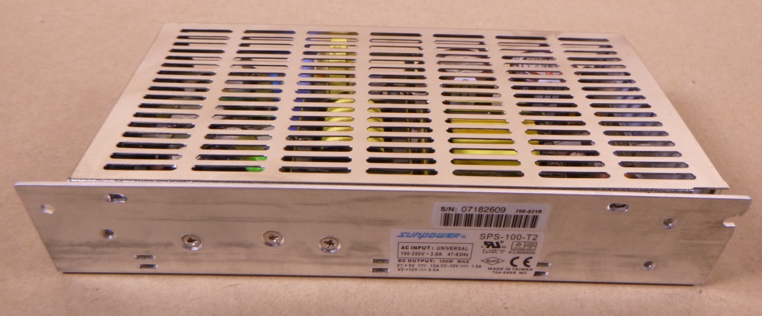 Sunpower SPS-100-T2 Power Supply, Output 100W 5V 12V, Input 100-250V 47-63Hz | Electrical MRO Replacement Parts &amp; Components and Commercial Electrical Supplies Company