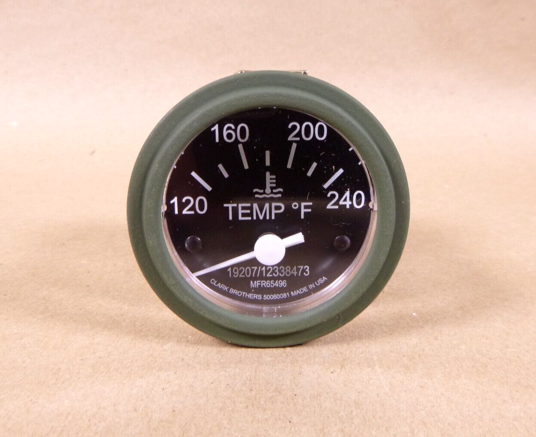 USGI M998 M939 FMTV Temperature Gauge 12338473, 6685-01-180-9037, Clark Bros USA | Genuine M35 Military Truck Parts and M939 Cargo Truck Surplus Parts