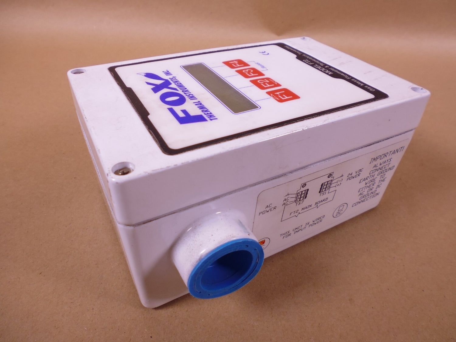 Fox Thermal Instruments Model FT2 Mass Flowmeter &amp; Temperature Transmitter *For Parts/Untested Unit* | Industrial MRO Replacement Parts, Manufacturing Machine Parts &amp; Components, Heavy Equipment Parts Supplier