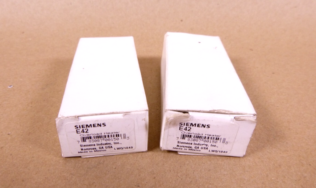 (Lot of 2) Siemens E42 Overload Heater Element, 600 VAC, 60 Hz | Electrical MRO Replacement Parts & Components and Commercial Electrical Supplies Company