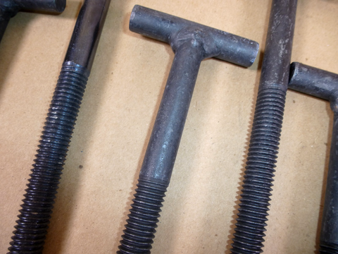 12x 1/2-13 X 6-3/4" Drilled Shank Steel TEE Head T-Bolt Military Oshkosh 3474486 | Industrial Replacement Nuts & Bolts Distributor and Machinery Screws & Fasteners Supply