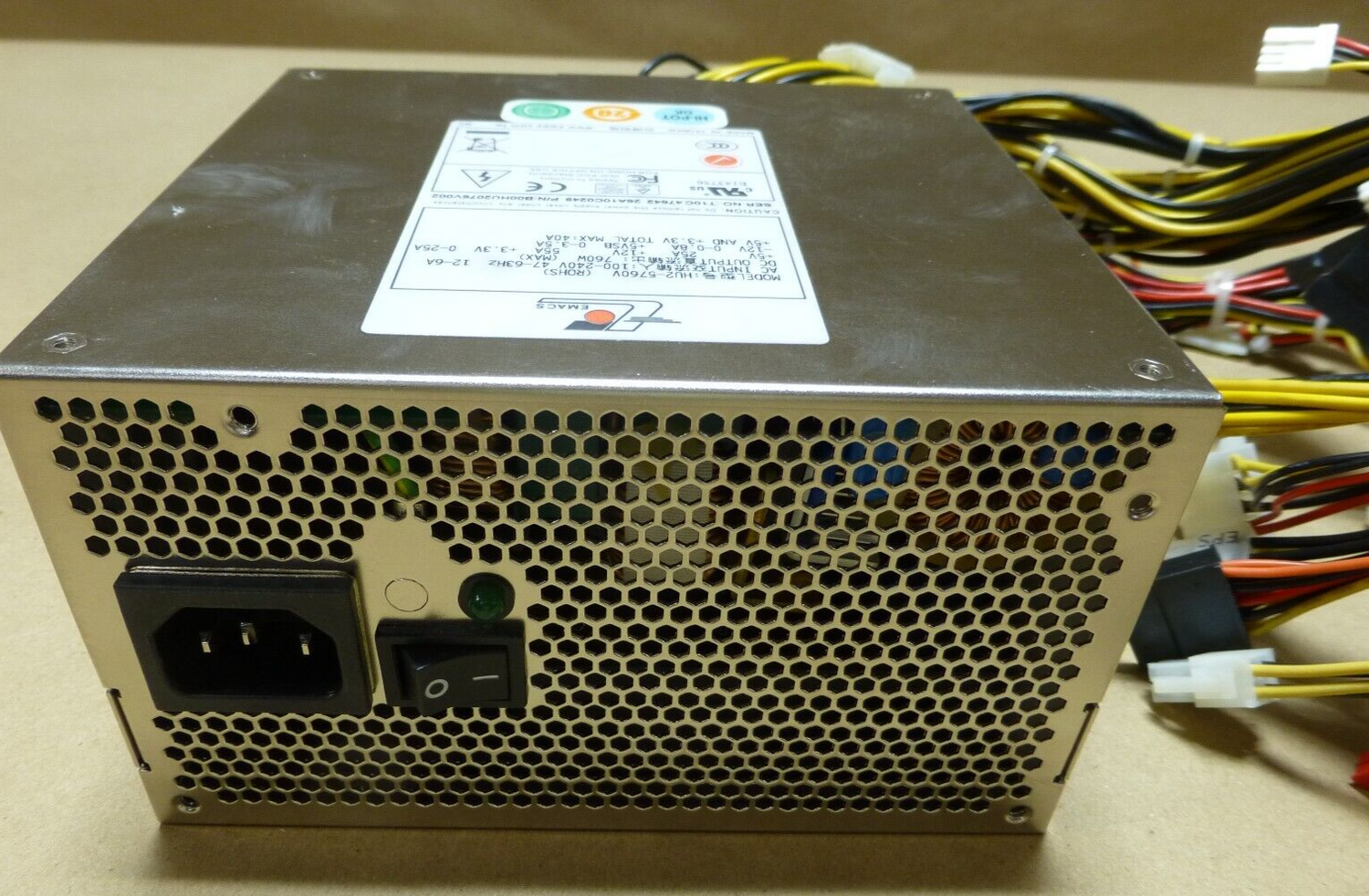 EMACS Zippy HU2-5760V ROHS Server Workstation Power Supply 760W 100-240V 47-63Hz | Industrial MRO Replacement Parts, Manufacturing Machine Parts &amp; Components, Heavy Equipment Parts Supplier