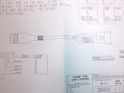 Caterpillar Trimble Control Technologies Cable Assembly 92707, CAT M Radio 1M | Industrial Tractor Parts Supplier and Surplus Tractor Parts &amp; Accessories
