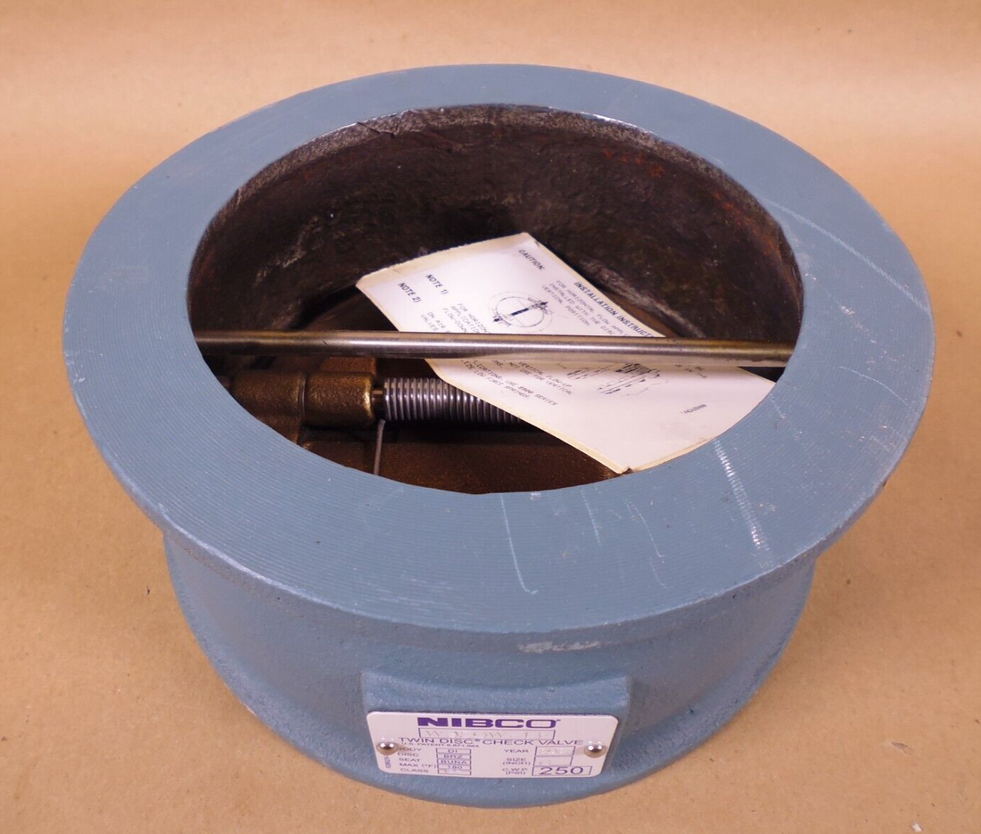 NIBCO 6" W920W-LF Twin Disc Wafer Ductile Iron Bronze Check Valve | Industrial MRO Replacement Parts, Manufacturing Machine Parts &amp; Components, Heavy Equipment Parts Supplier