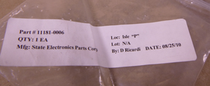 State Electronics 11181-0006 Potentiometer Resistor - 5905-01-315-5776 | Electrical MRO Replacement Parts & Components and Commercial Electrical Supplies Company